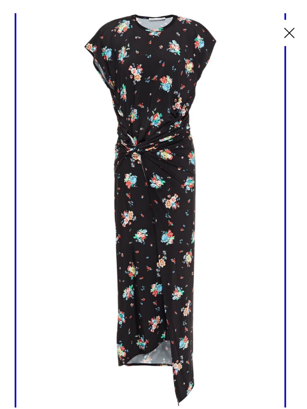 RABANNE
Draped floral-print stretch-jersey midi dress